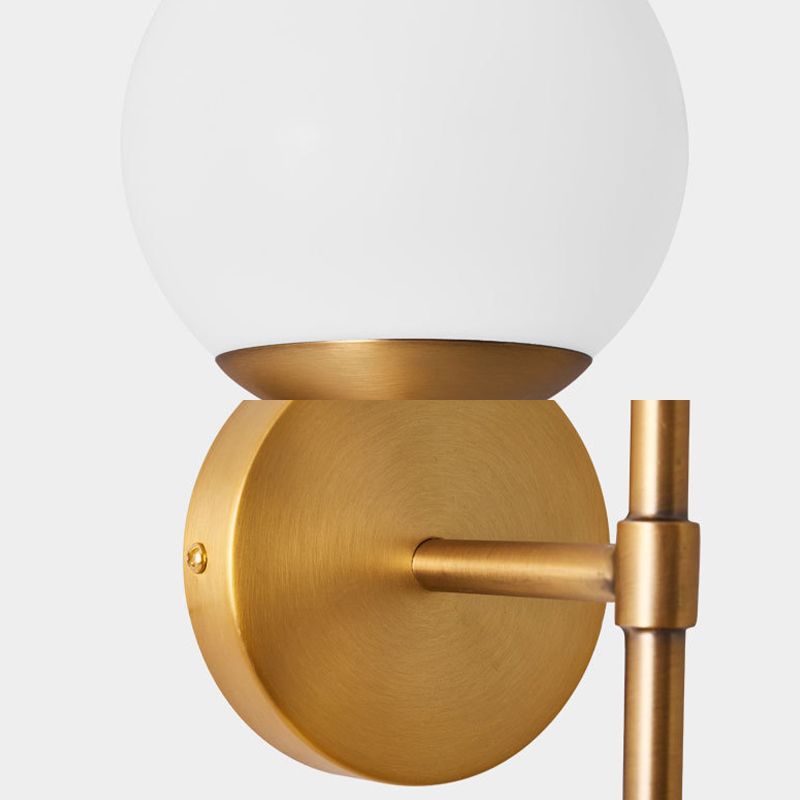 Moderner minimalistischer Stil Doppelkugel Leuchte Leuchte Glas 2 Lichter Wandleuchten