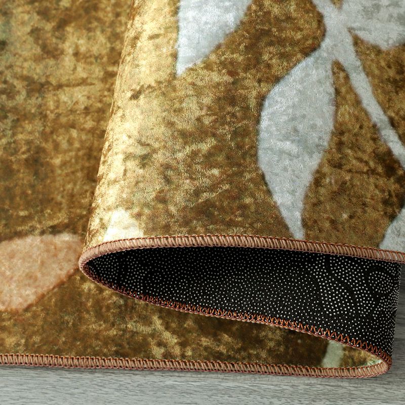 Glam European Style Rug Marble Surface Polyester Rug Non-Slip Backing Area Carpet for Home Decor