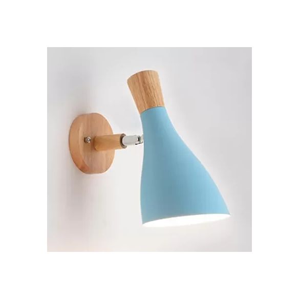 Rotatable Nordic Bottle Wall Sconce 1 Head Metal Wall Lamp for Kid Bedroom
