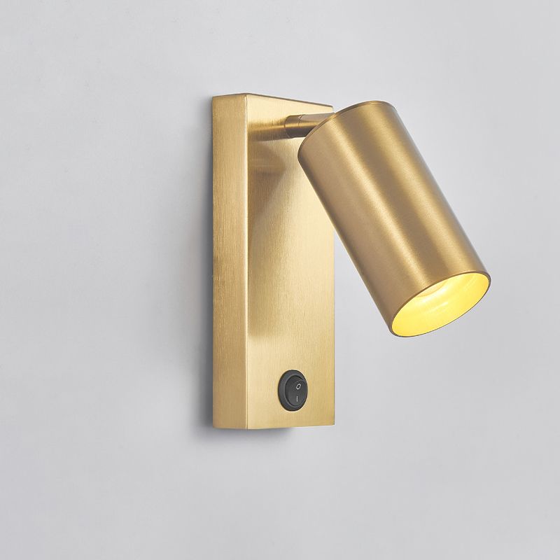 Modern Pivoting Wall Sconce Cylinder Reading Wall Light for Bedroom