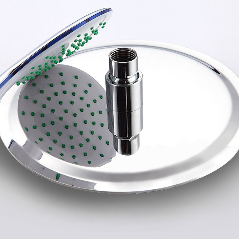 Stainless Steel Fixed Shower Head Modern Style Rain Fall Wall-Mount Showerhead