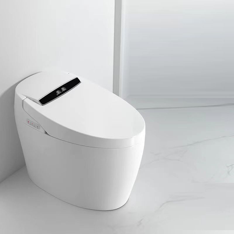Modern Floor Mounted Flush Toilet White Siphon Jet Toilet Bowl with Seat for Washroom