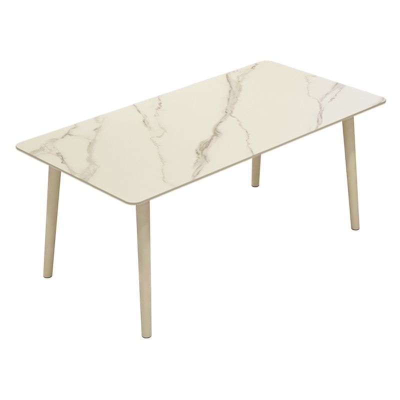 Modern Rectangle Stone Dining Table 1/5/7 Pieces Dining Set for Cafe