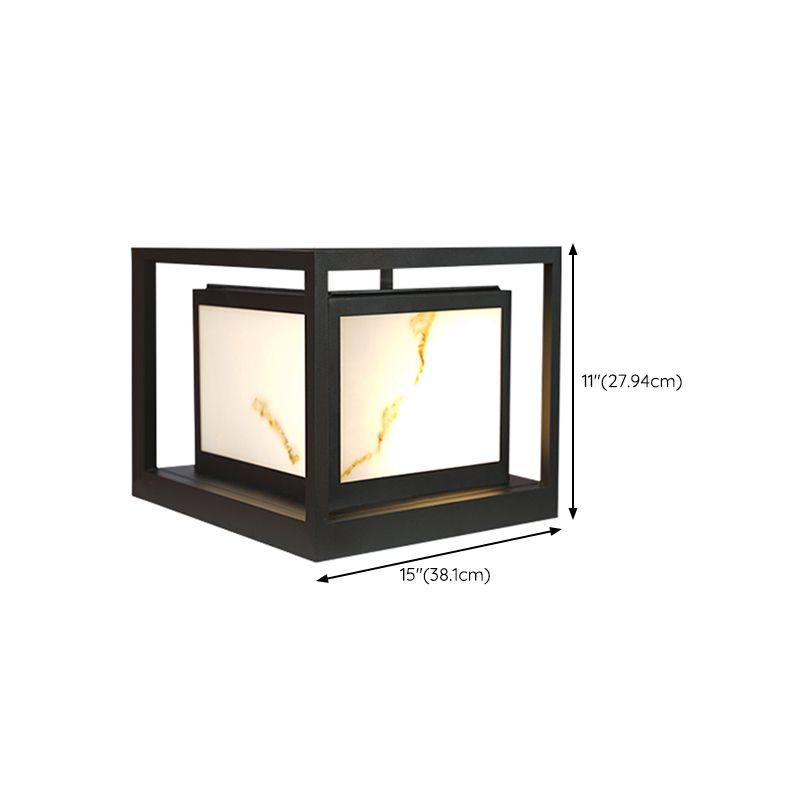 Contemporary LED Pillar Light Minimalist Solar Lighting Fixture for Backyard