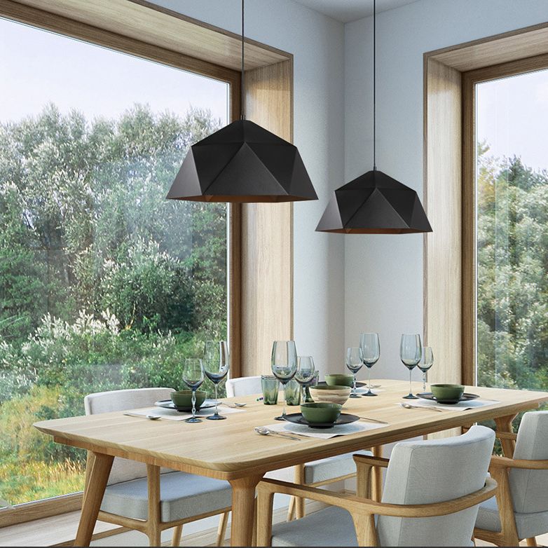 Forme de bol en métal Lumières suspendues de style moderne 1 Tête Hanging Mount Fixture pour le restaurant