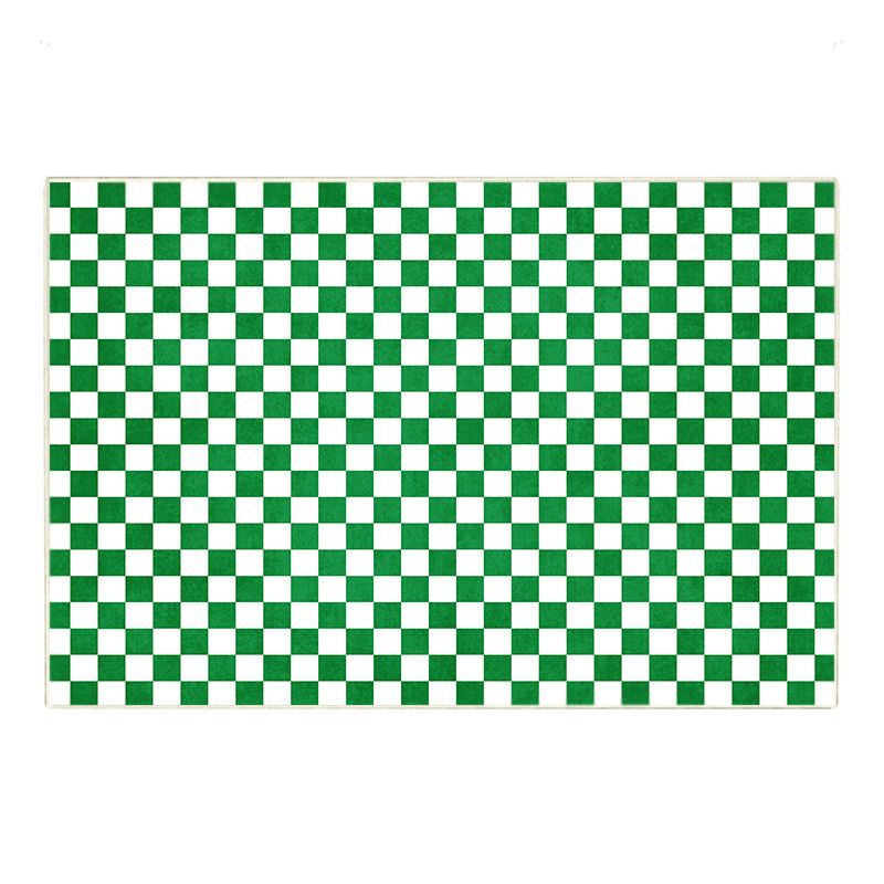 Green Modern Carpet Blending Lattice Carpet Stain Resistant Carpet for Living Room