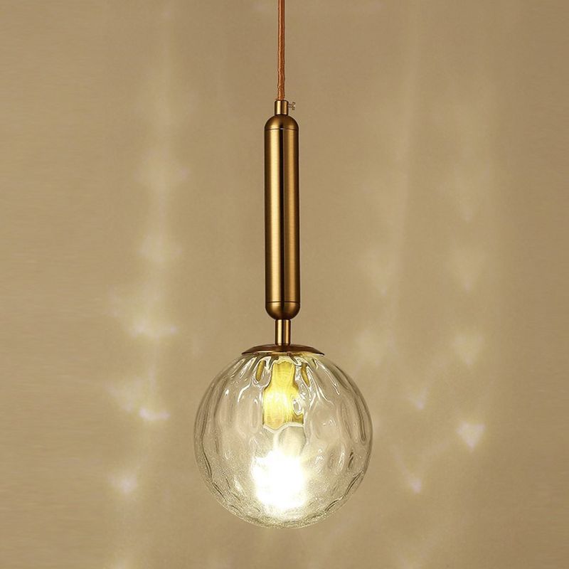 6" Diameter Orb Glass Shade Simplicity Wall Lamp 1-Light Nordic Style Bedside Sconce Lights