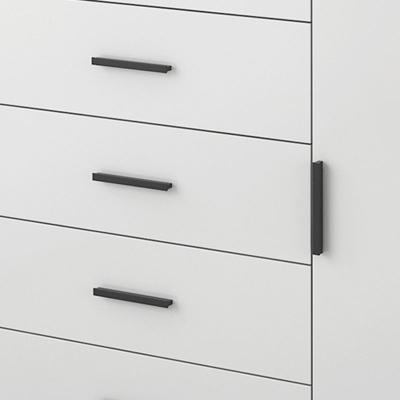 Modern Wooden Accent Cabinet with Black Straight Legs Storage Cabinet