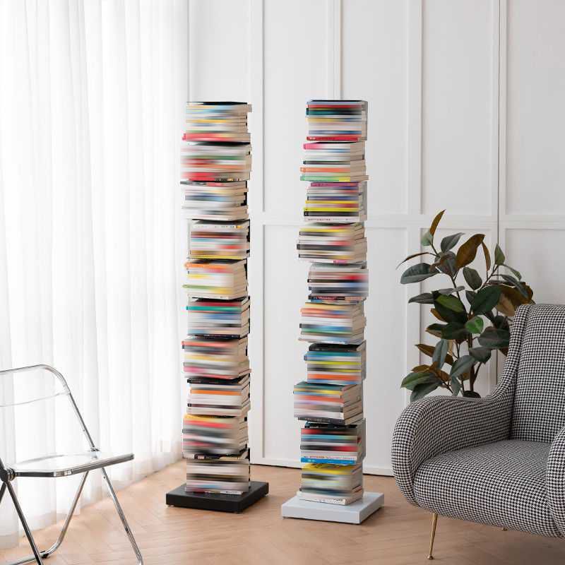 Scandinavian Vertical Corner Bookshelf Stainless Steel Material Bookshelf for Office