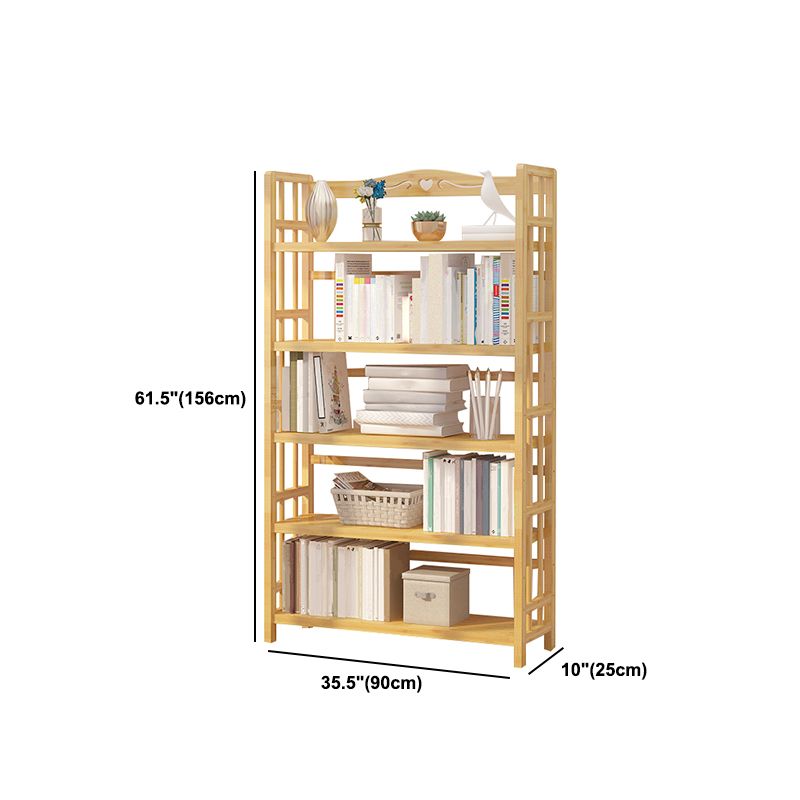 Adjustable Wood Book Shelf Bamboo Natural Shelf Bookcase Open Shelf Shelves Included