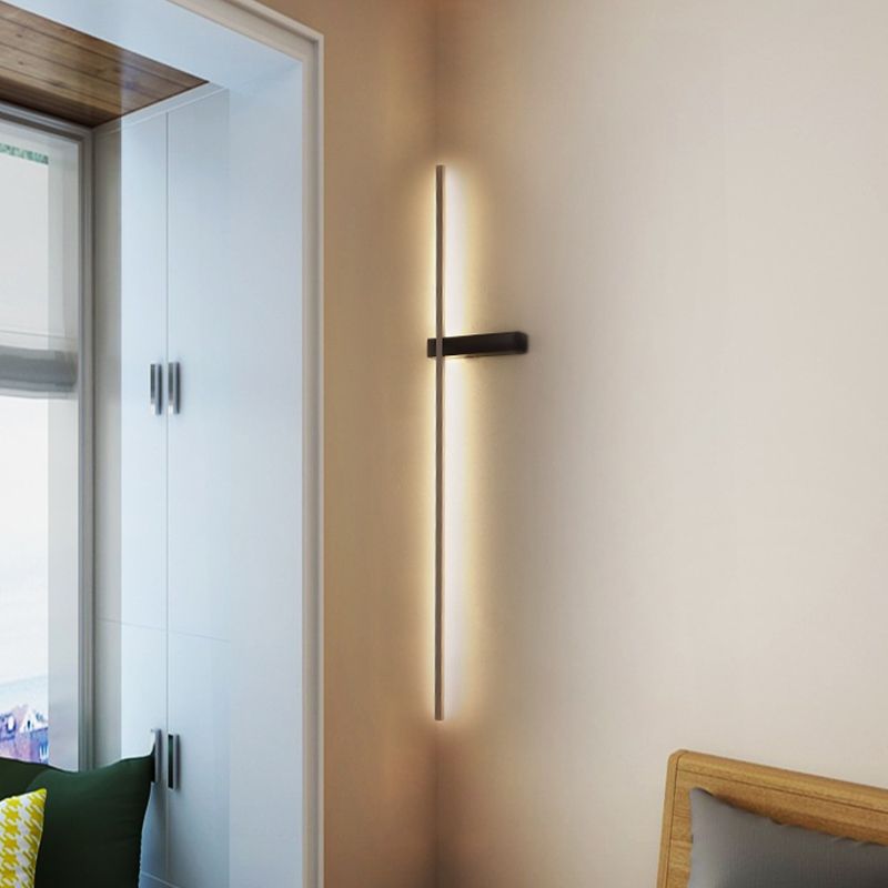 Iluminación de pared lineal moderna 1 luz de pared de luz con sombra acrílica