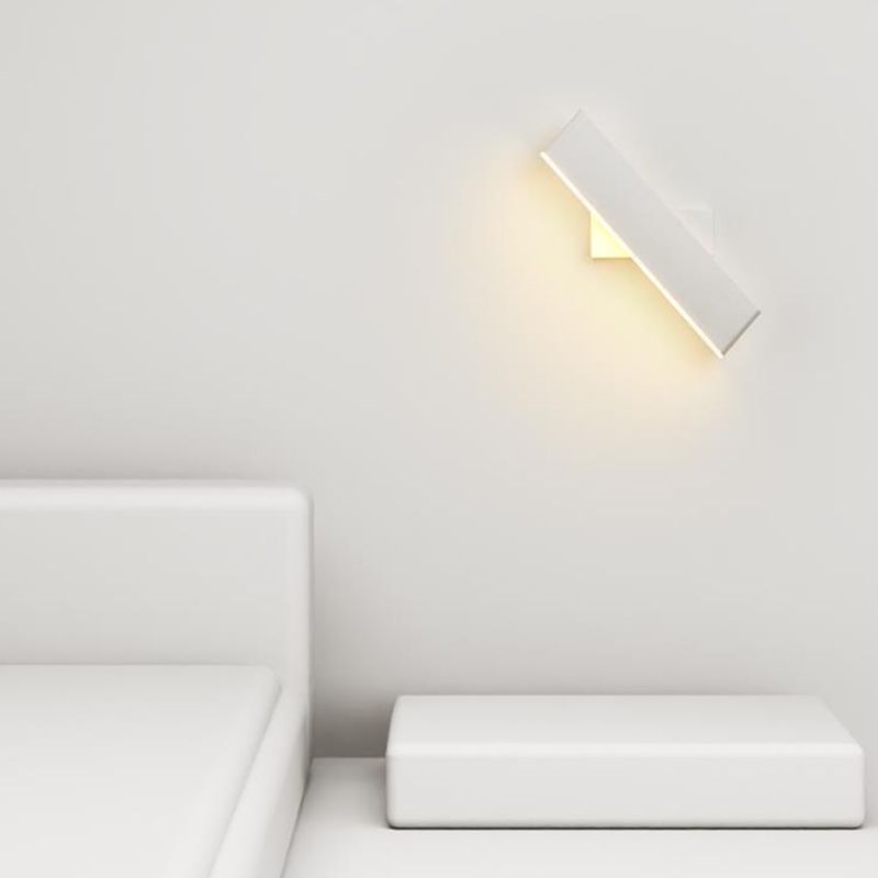 Single White/Black Modernism Wall Mounted Sconce LED Metal Wall Light for Bedroom