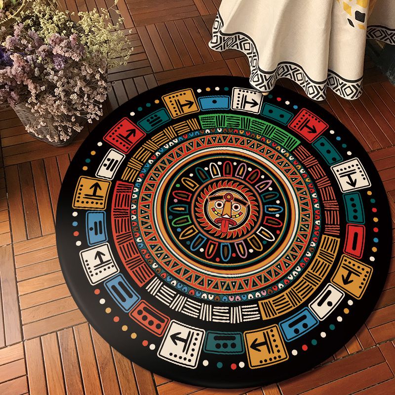 Creative Tribal Classicism Rug Colorful Southwestern Rug Anti-Slip Backing Carpet for Home Decor