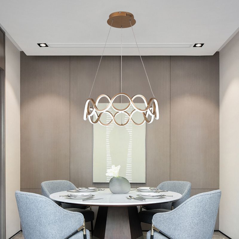 Multiple Rings Chandelier Light Fixture Designer Modern Simplicity Metal Pendant Lighting for Restaurant