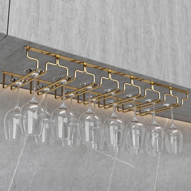 Modern Hanging Wine Glass Rack Metal Glass & Stemware Holder for Kitchen