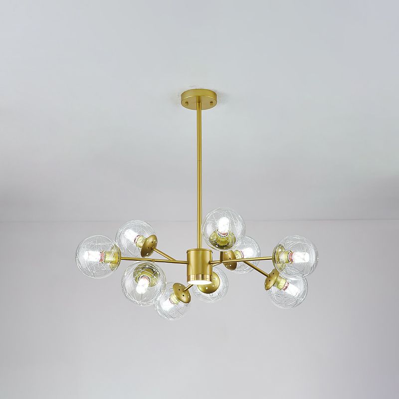 Modern Chandelier Lights Globe-Shaped Pendant Lights Glass Pendant Chandelier for Dining Room