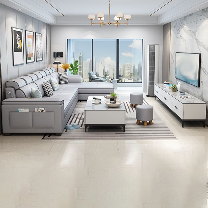 133,07 "L x 70,86" W x 35,43 "Cuscolo del cuscino H sezionale con cuscini posteriori