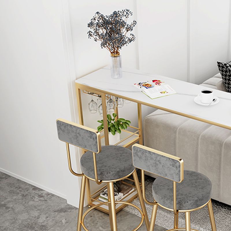 Contemporary Style 1/2/3 Pieces Stone Specialty Bar Table Set for Indoor