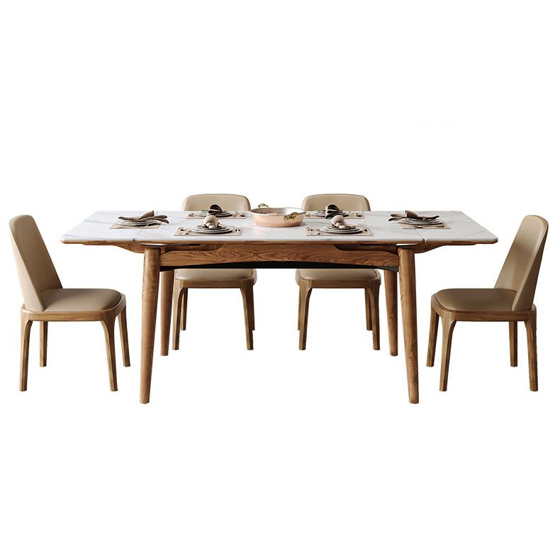 Contemporary Dinette Table Rectangle Stone Dining Room Table for Home