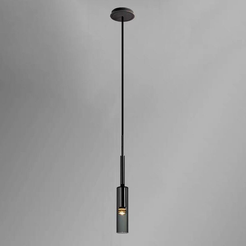 Black Minimaliste à 1 lumière LED Down Lighting Crystal suspendu Pendant Light pour la chambre