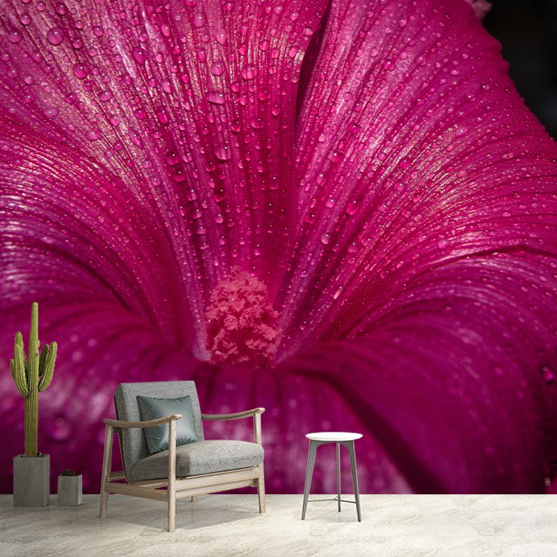 Mallow Mural Wall Covering for Living Room Decorative Mildew Resistant Wallpaper