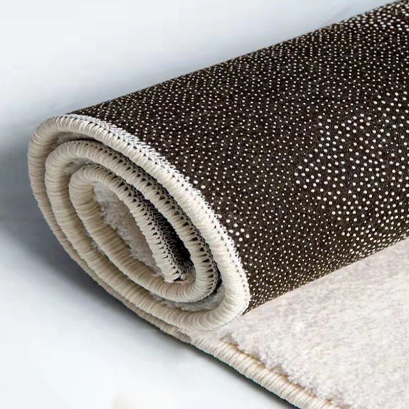 Brown Modern Rug Polyester Striped Rug Washable Indoor Rug for Living Room