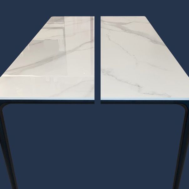 Rectangle Home Fixed Table Industrial Sintered Stone Dining Table