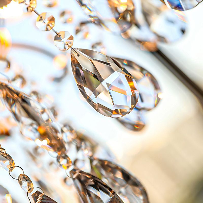 Traditional Crystal Chandelier Multi-Lights Bedroom Pendant Lamp (Without Hanging Chains)