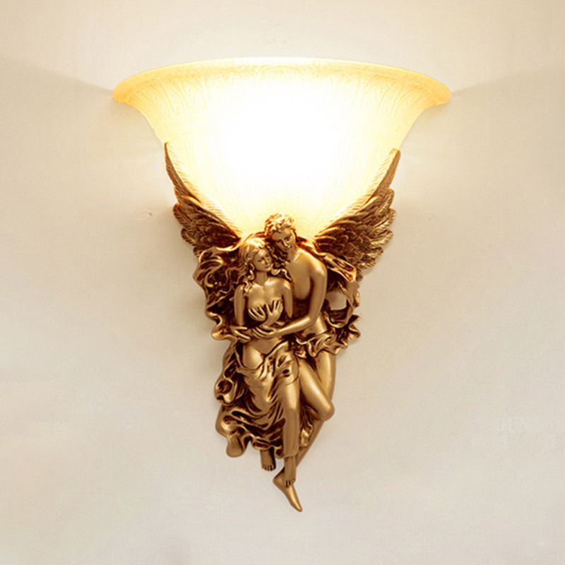 Vidrio contemporáneo Lámpara de montura de pared de 1 luces apliques lineal de pared para dormitorio