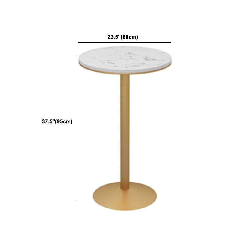 Glam 1/3/5 Pieces Bar Table Set Rectangle Stone Counter Table with High Stools for Kitchen