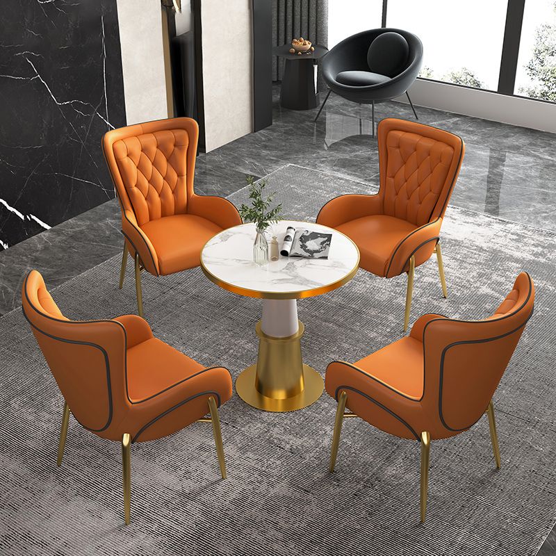 Glam 1/5 Pieces Dining Set Sintered Stone Dining Table Set for Home Use