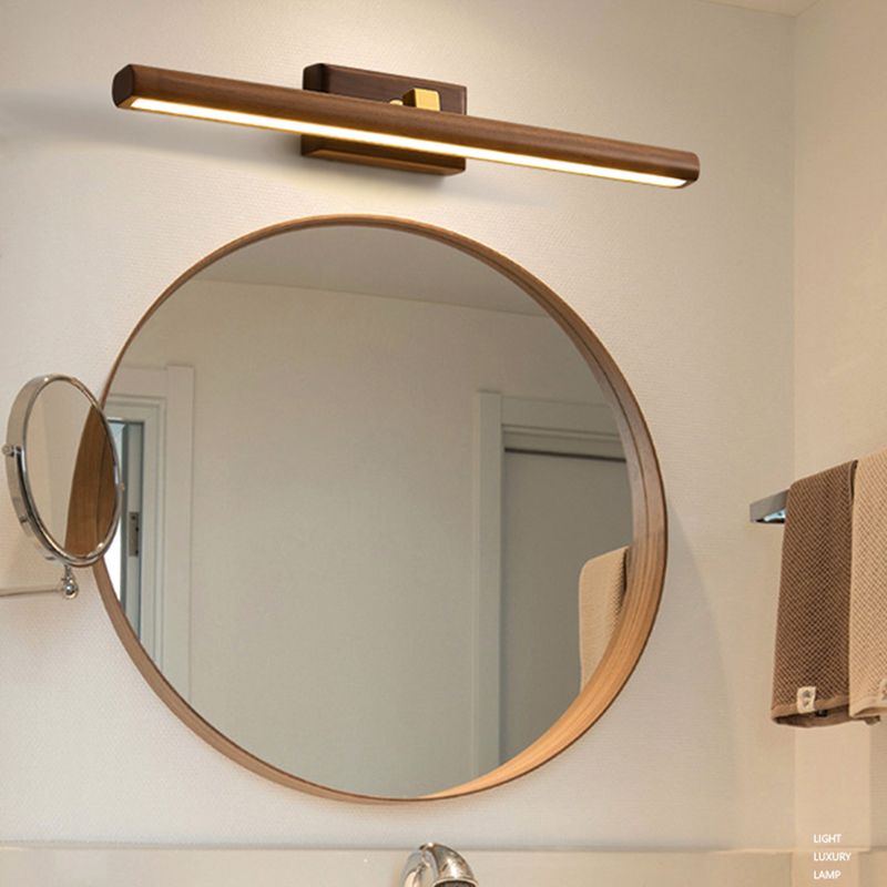 Modern Wooden Makeup Mirror Light Rotatable LED Mirror Lamp Fixture for Bathroom