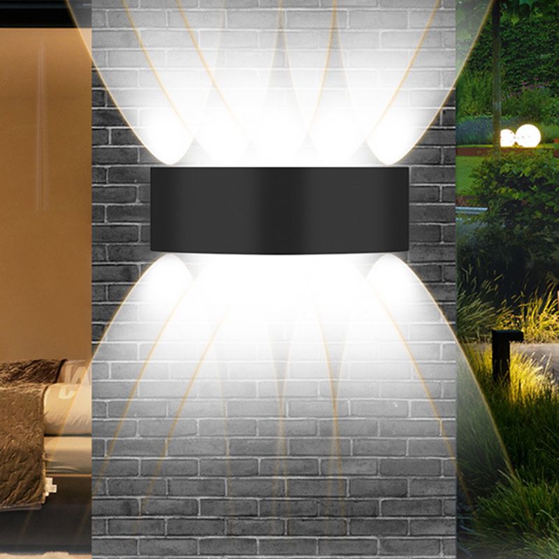 Moderne Aluminium -Wandleuchte geometrische schwarze Multi -Licht -Wandwaschmaschine für draußen