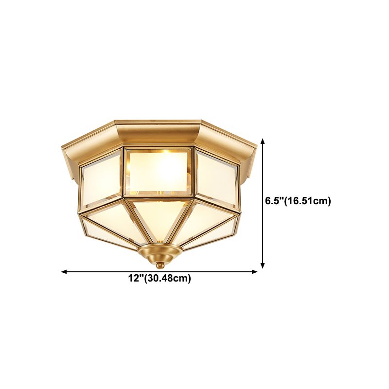 American Colonial Ceiling Light Multi Lights Close to Ceiling Lamp for Bedroom