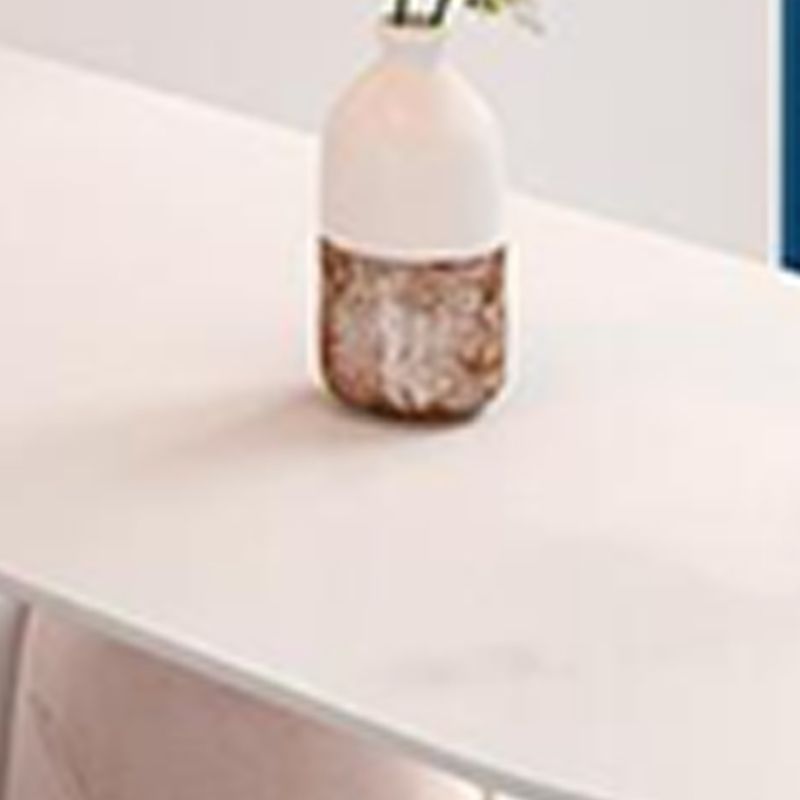 Modern Double Pedestal Dining Table Stone Table for Kitchen Dining Room