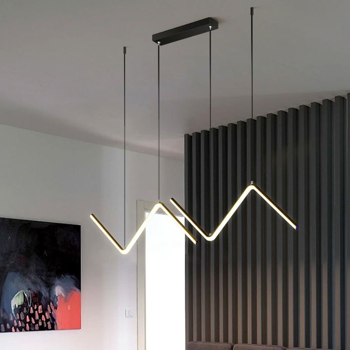Golden/Black Kitchen Island Lighting Modern LED Ceiling Light for Home