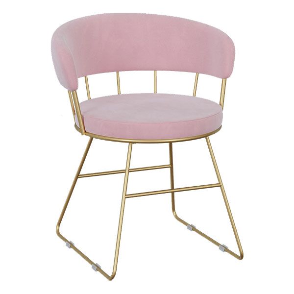 Upholstered Side Chairs Scandinavian Style Open Back Dining Side Chair
