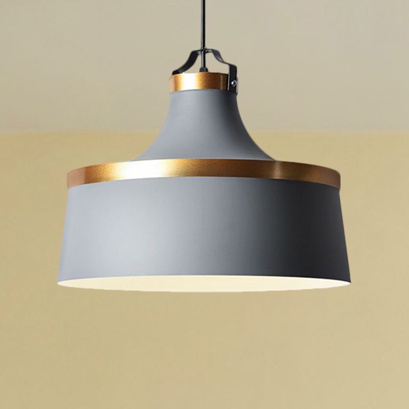 1 lichte drum hanglamp Lichte Noordse stijl zwart/blauw/groen metallic plafondlamp voor coffeeshop