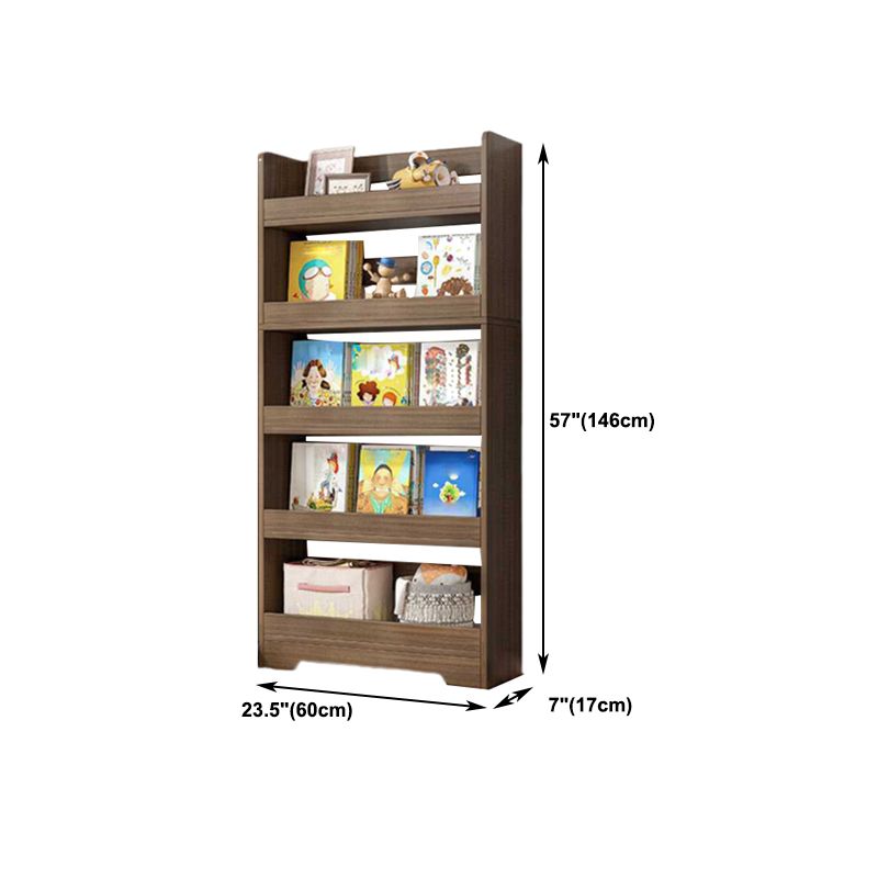 Engineer Wood Bookcase Modern Style Minimalist Home Bookshelf