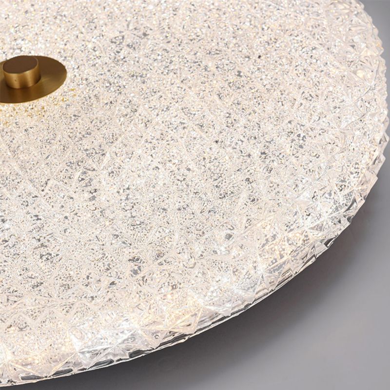 Nordic Style Ceiling Light Round Shape Ceiling Lamp with Glass Shade for Bedroom
