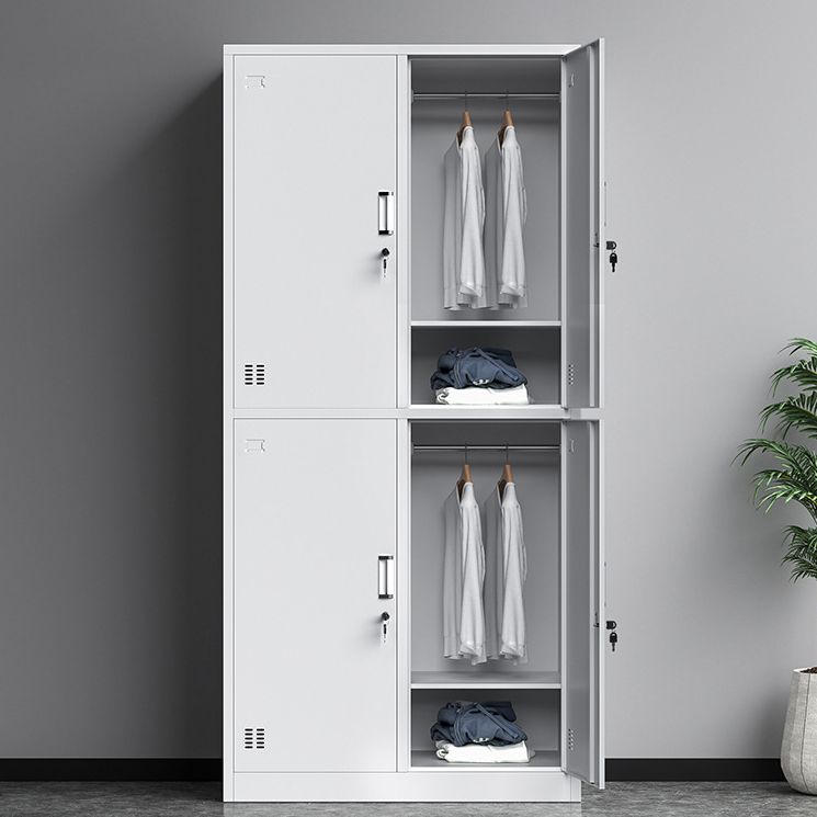 Steel Wardrobe Closet Contemporary Hinged Wardrobe Armoire for Home