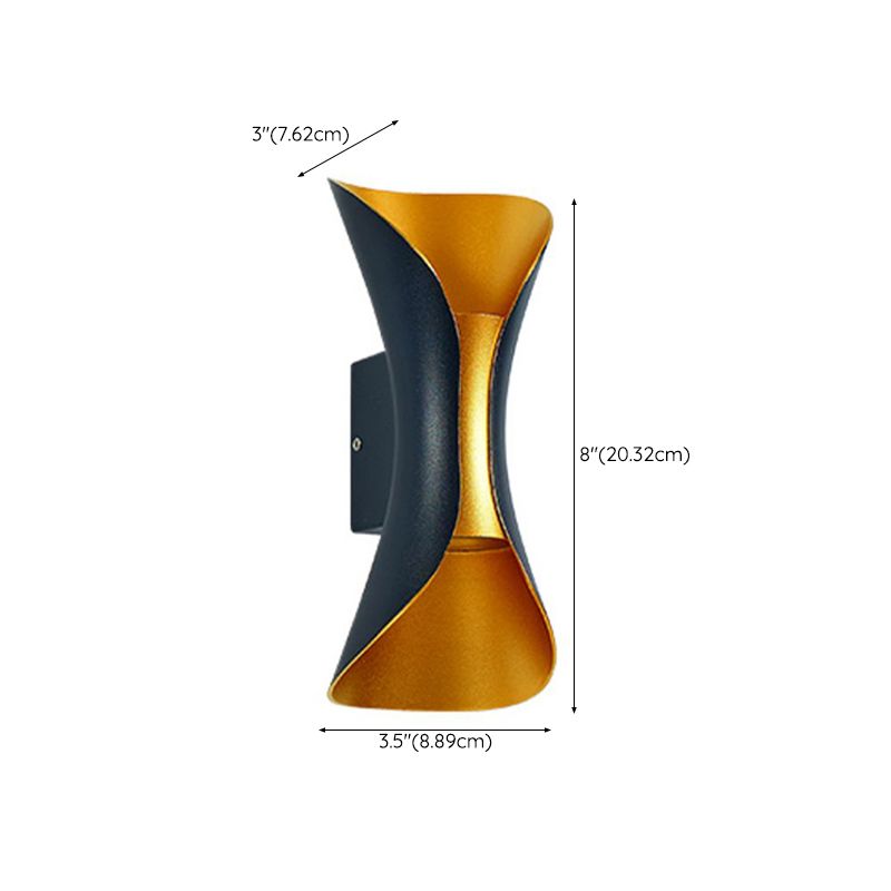 LED Modern Metal Wall Sconce Geometric Shape Wall Lamp for Courtyard