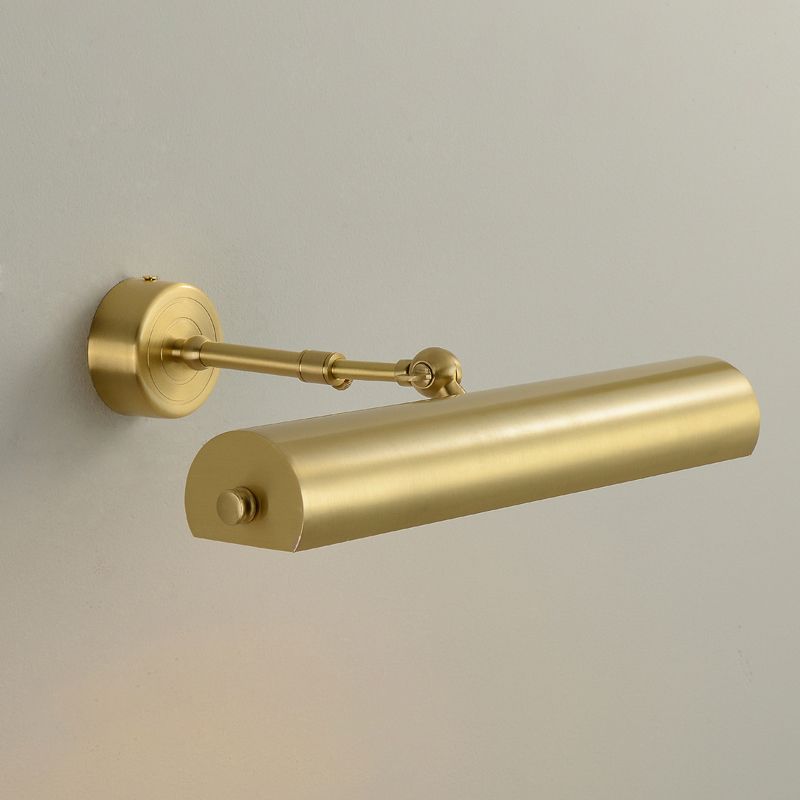 Luz de tocador de estilo moderno 2 luces espejo de cobre luz delantera con sombra de metal para el inodoro
