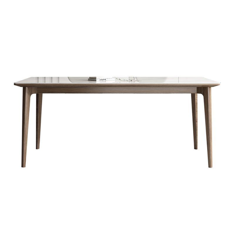 Contemporary 1/4/5/7 Pieces Dining Room Set Stone Rectangle Furniture in White