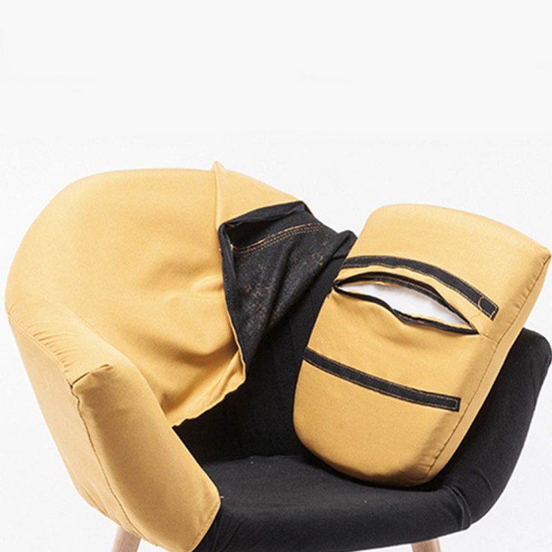 Linen Arm Chair 28.74" L x 24.80" W x 30.31" H Flared Arms Accent Chair with Pillow Back