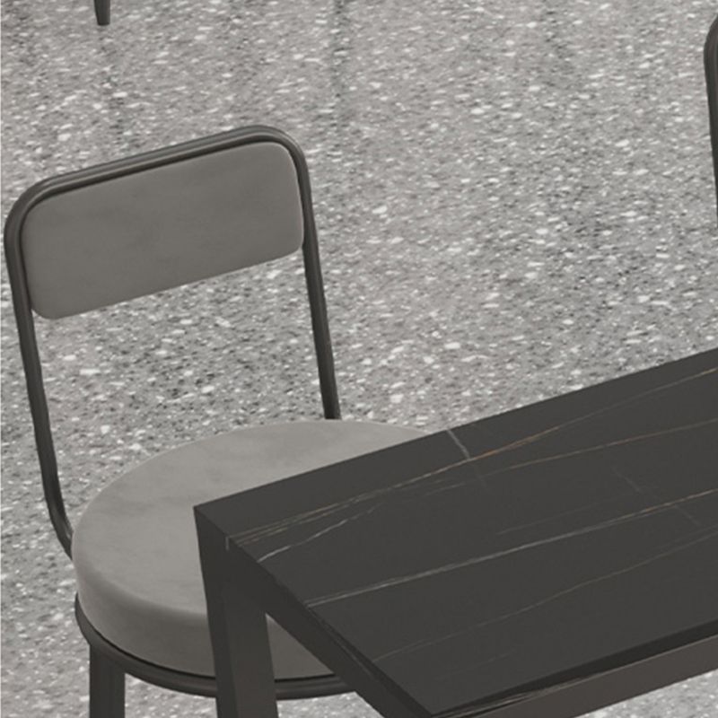 Round Upholstered Dining Stools Armless Bar Stools with Footrest