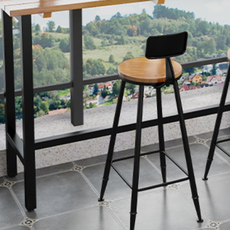 Modern Rectangle Pub Table Set Trestle 1/3 Pieces Solid Wood Counter Height Set