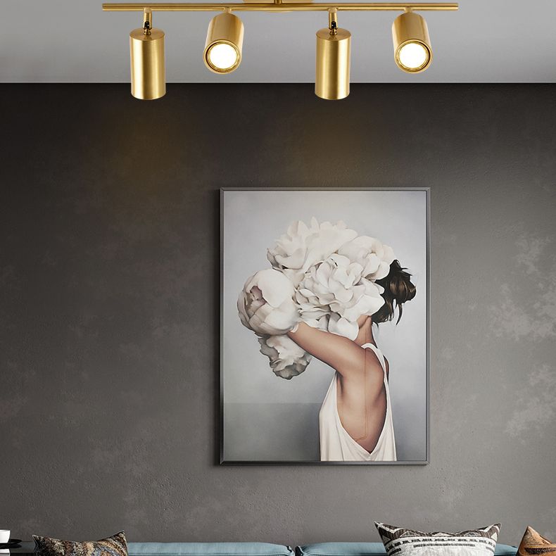 Éclairage d'éclairage de piste entièrement cuivre Modern Surface Mounted Home Room Lumière Luxury Fond de luxe Mur Entrée Valette de vestiaire Spotlight