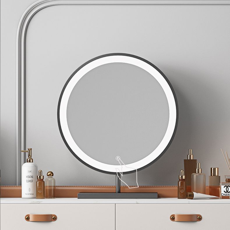 Stone Top Make-up Vanity Orange Solid Wood Vanity Dressing Table Set
