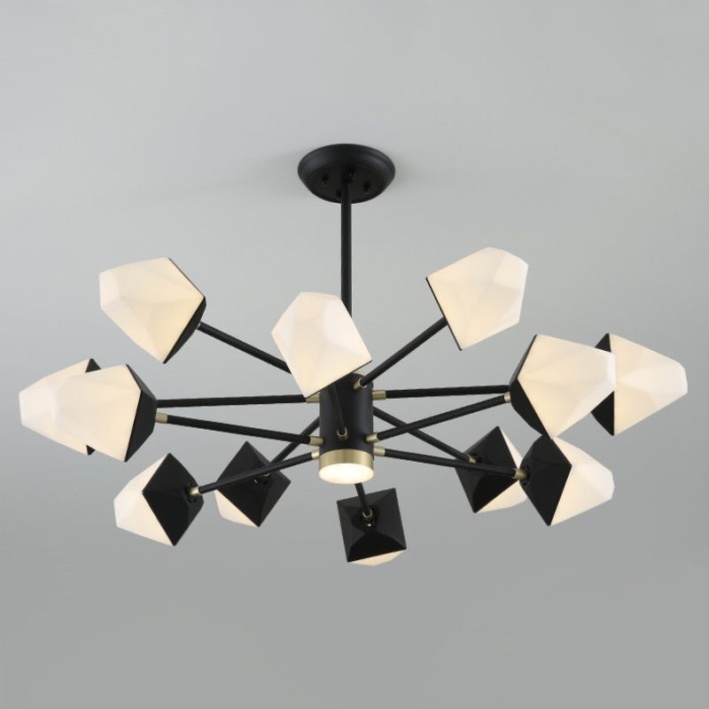 Acrylic Gemstone Shaped Suspension Light Simplicity LED Chandelier Pendant Light for Dining Room